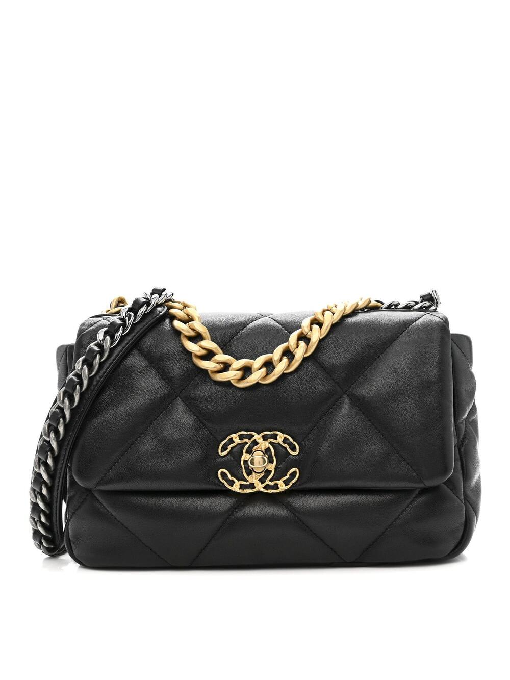 Lambskin Quilted Medium Chanel 19 Flap #300551C50B